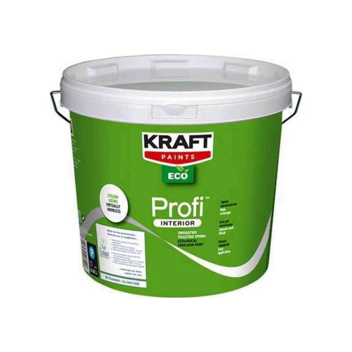 Kraft Profi Interior Πλαστικό Χρώμα Οικολογικό για Εσωτερική Χρήση 15lt